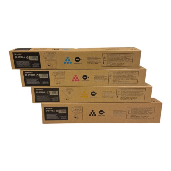 Zestaw 4x SHARP BP-GT70BA/CA/MA/YA oryginalny